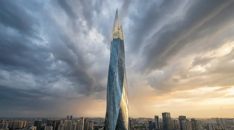 O majestoso Burj Khalifa em Dubai, o edifício mais alto do mundo projetado por Adrian Smith.