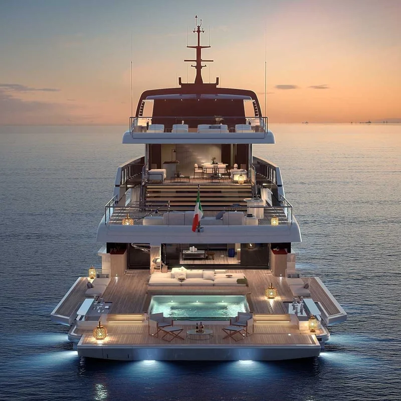 Iate de luxo com design sustentável