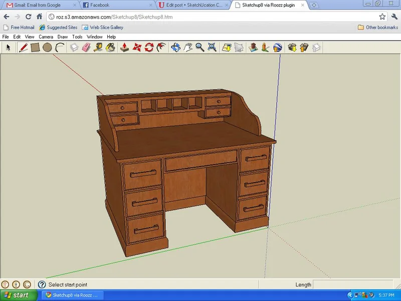 Tela inicial do SketchUp Free sendo executado em um navegador de internet.