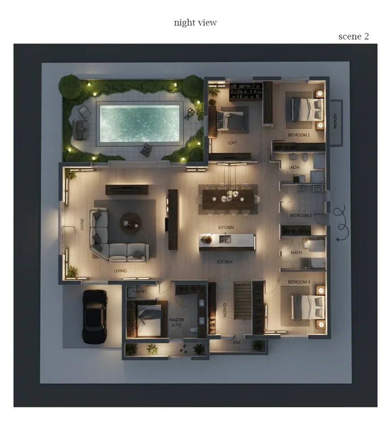 Visão futurista integrada entre planta humanizada e inteligência artificial