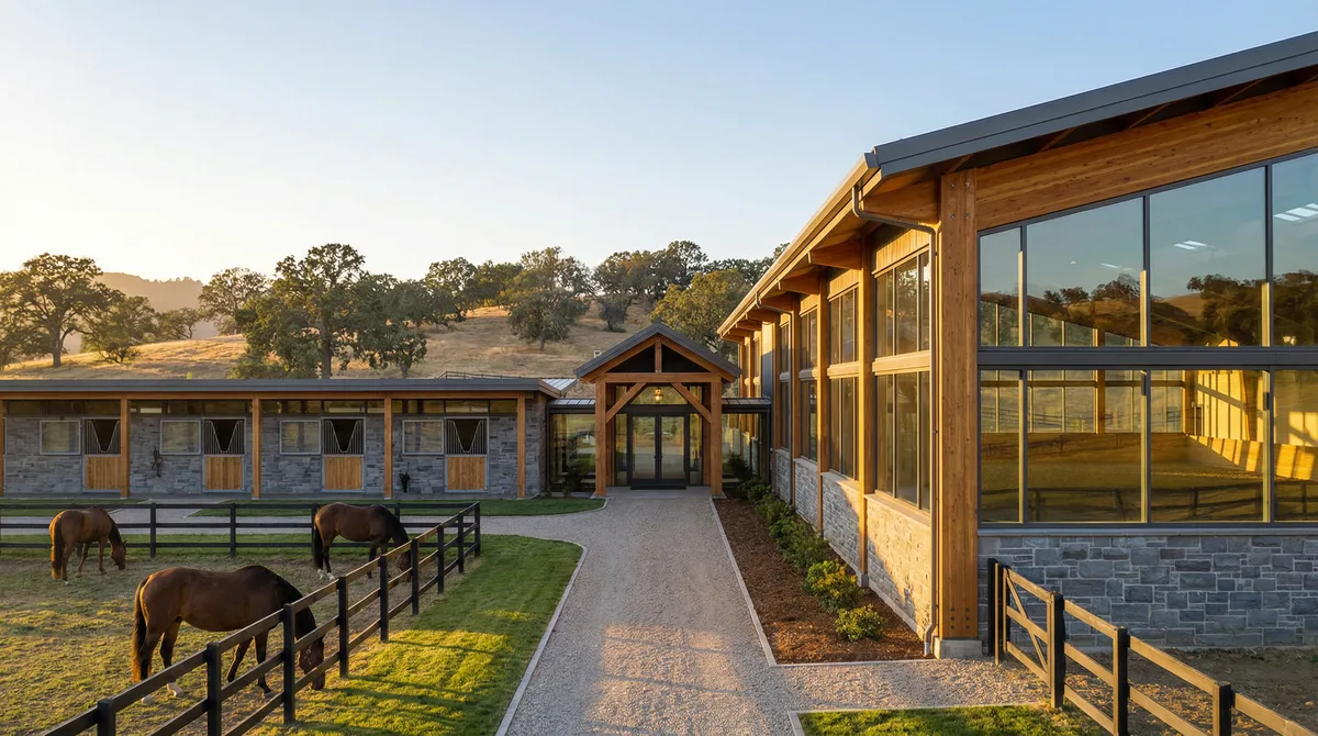 Explorando A Elegancia Funcional Da Arquitetura Equestre Des