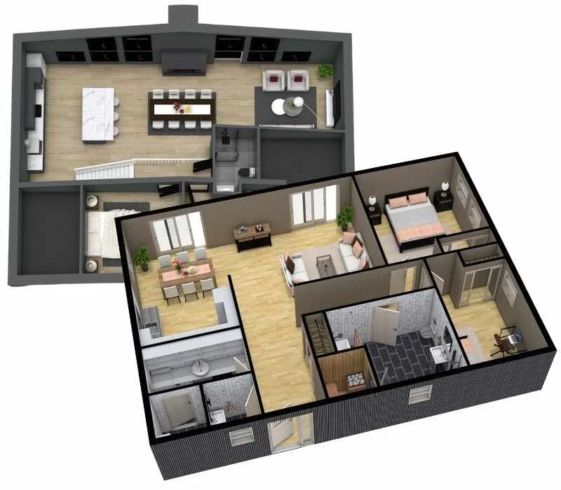 Uso de tecnologia 3D para plantas de casas